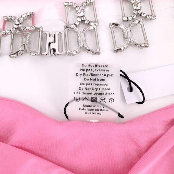 Monica Hansen Beachwear Shine Like A Diamond Pink Panther Bikini Set -Size M NWT - Picture 10 of 14